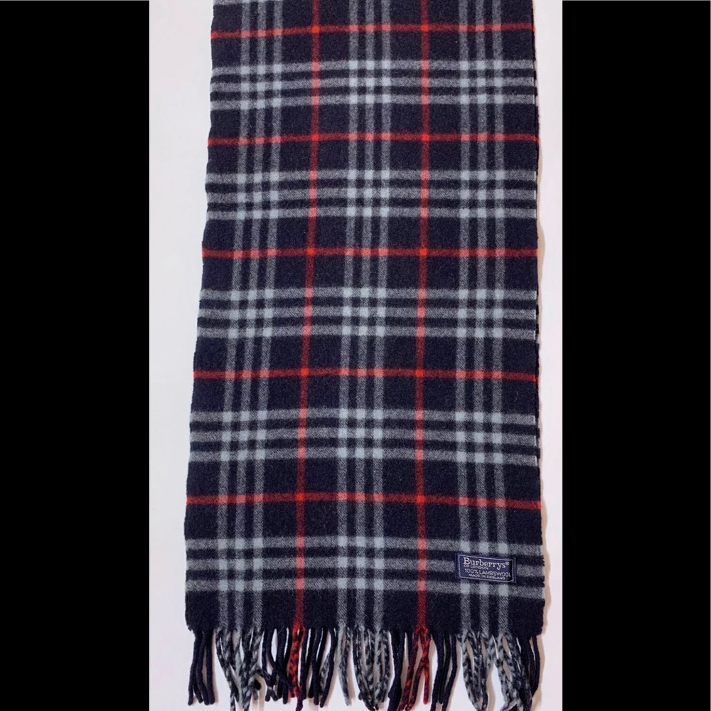 🎉HP🎉100% Authentic large Unisex Vintage Burberry 100%Wool Scarf - Picture 4 of 4
